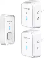 Campainha Sem Fio Externa Dupla Alcance Ate 100 Mts 2 Receptores Intelbras Branca