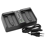 vhbw Dual Ladegerät kompatibel mit Nikon D4, D6, Z9 Kamera Camcorder-Akku - Ladeschale