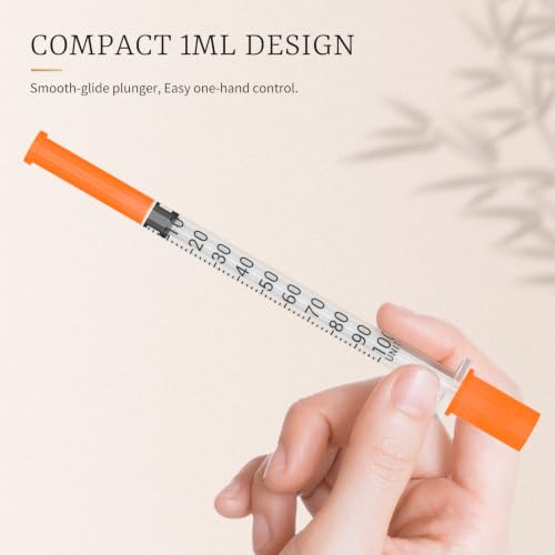 1ml 31G 5/16" (8mm), Individually Wrapped 30 Pack | Leak-Proof Design, Bold Scale in 100 units, Smooth Glide with End Stopper, Disposable Individual Package, For Home/Lab/Glue - image 4