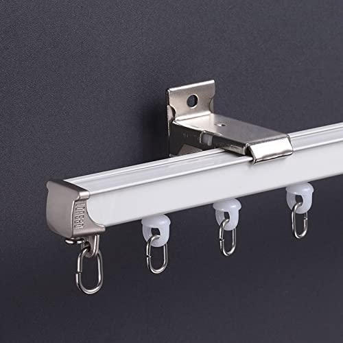 SUBECO Window Sliding Curtain Track Wall Mount, Flexible Curved Privacy Room Divider Rod for Office at Home/Studio Apartment/Windows/Laun