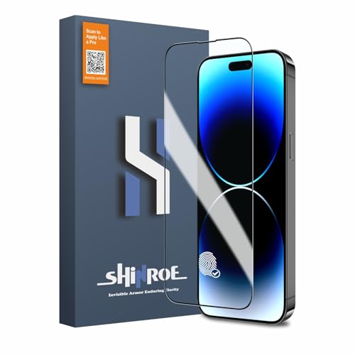 Image of Tempered Glass for iPhone 14 Pro (6.1 Inch) Military Grade 9H Screen Guard, Anti-Scratch, Shatterproof, Edge-to-Edge Full Coverage - Black Border
