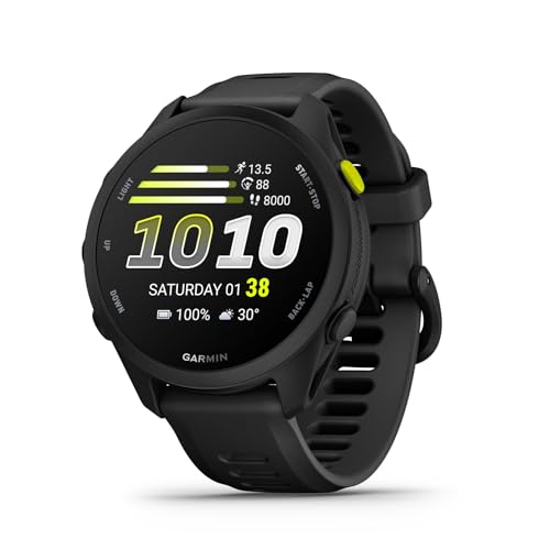 Image of Garmin Forerunner 70, Easy-to-Use GPS Running Smartwatch, Advanced Training Metrics and Recovery Insights, Up to 13 Days of Battery Life, Black