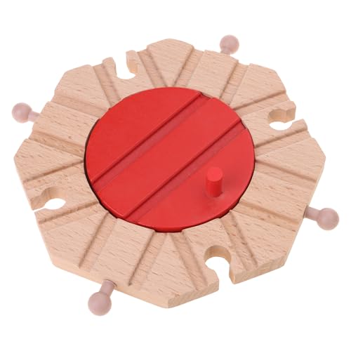 8 ウェイ鉄道ターンテーブル木製線路アクセサリー子供のおもちゃほとんどのトラックと互換性子供木の拡張パック