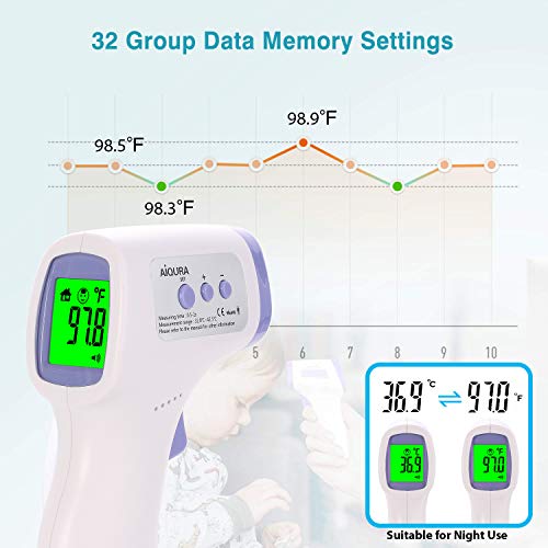 image for MSTJRY Forehead Thermometer for Adults, No Contact Infrared Thermomete