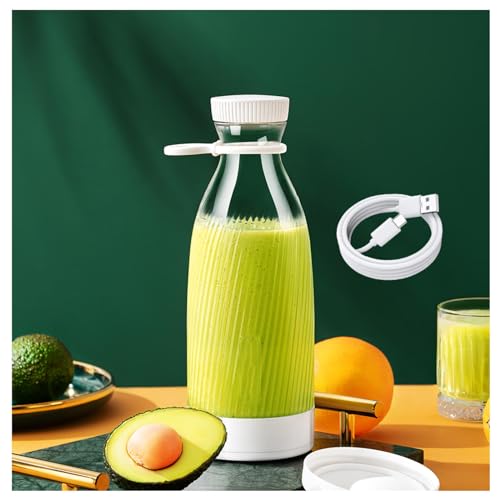 Fresh Juice Batidora Portatil, 500 Ml, DiseñO De 6 Cuchillas Mini Batidora, Carga Usb PortáTil InaláMbrica Licuadoras, El Regalo MáS Perfecto,White