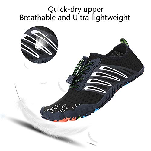 Image of MAYZERO Water Shoes Men Women Swim Surf Shoes Beach Pool Shoes Wide Toe Hiking Aqua Shoes Winter House Slippers