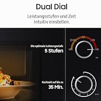 Samsung Solo-Mikrowelle, 700 W, Epoxy-Garraum mit 20 l Volumen, 5 Leistungsstufen, Defrost, Schwarz, MS20A3010AL/EG – Ansicht 5