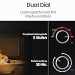 Samsung Solo-Mikrowelle, 700 W, Epoxy-Garraum mit 20 l Volumen, 5 Leistungsstufen, Defrost, Schwarz, MS20A3010AL/EG – Bild 5