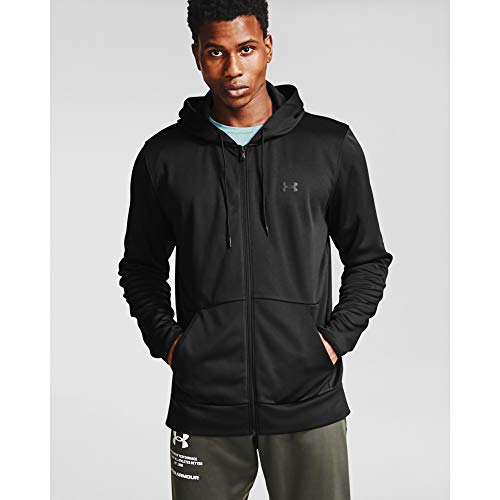 Under Armour Men's Armour Fleece Full Zip Hoodie , Black (001)/Black , X-Large