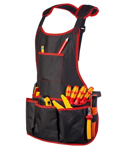 SJTYDX Multi-Pocket Tool Apron for Men Women Perfect for DIY