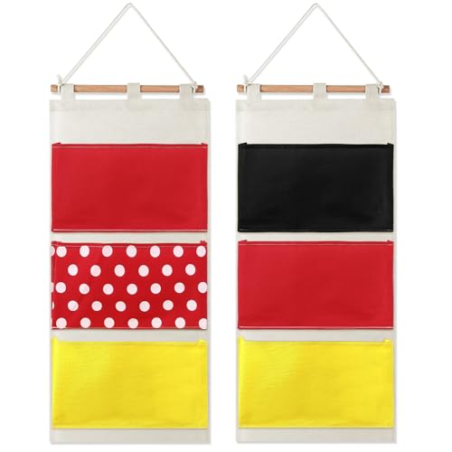 Rallonge de poisson avec 3 poches FE : rangement suspendu tricolore rouge noir jaune