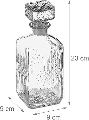 Image of ginoya brothers Elegant Whiskey Decanter Set With Glass For Men & Women, 1000 Ml Whiskey Crystal Liquor Drinking Decanter Gift For Alcohol Lover[Pack-1] Transparent, 800 Milliliter