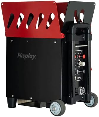 Nisplay Portable Tennis Ball Machine (26lbs) - Dual Motor for TopSpin and Backspin, 80+ Balls, Max 68MPH, 4+ Hours Play with External Lithium Battery (with Oscillator Combo)