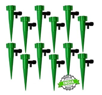 Drip Irrigation kit for Home Garden, Self-Watering Spikes for Plants, Automatic Plant Water Devices with Slow Release Control Valve Switch drip Irrigation System (10)