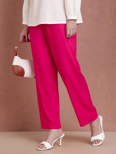 Image of TWIN BIRDS Women Viscose Kurti Pants | Straight Fit Ethnic Daily Trousers