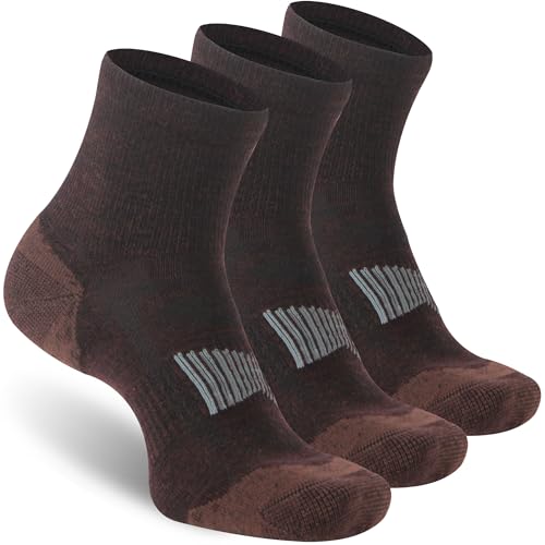 Image of 3 Pairs 90% Merino Wool Ankle Socks, Thin All-Season Casual Soft Breathable for Men Women
