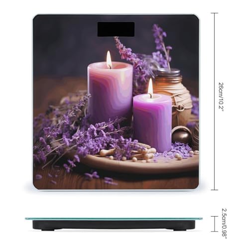 Báscula digital de baño con vidrio templado y pantalla LCD miniatura 2