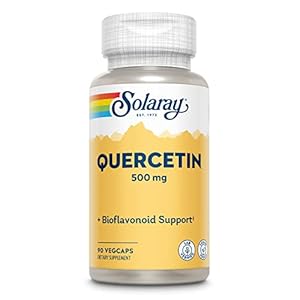 SOLARAY Quercetin 500 mg, Supports Sinus, Respiratory, Immune Function & Normal, Healthy Uric Acid Levels, 90 VegCaps
