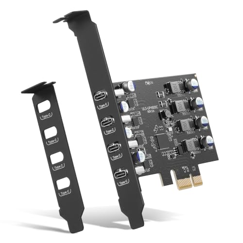 Image of 4-Ports PCIe USB 3.0 5Gbps Expansion Card (4X Type-C) | PCIe USB C Expansion Card, USB C PCIe Card with a Low Profile Bracket, with Windows 11 /10 /8 /7 /XP and Linux
