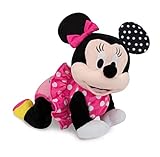Baby Minnie gateando y ayuda al niño a entrenar sus habilidades motrices mientras lo imita.