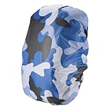 PATIKIL 45-55L Waterproof Rucksack Cover, Non-Slip Backpack Rain Cover for Travel, Hiking, Camping, Climbing, L, Blue Camo