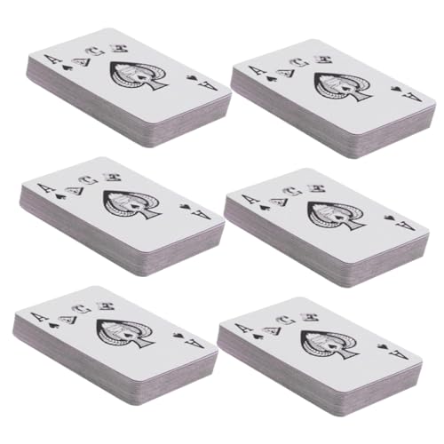 FRCOLOR 6sätze Miniatur-Spielkarten Kleine Pokerkarten Reisenutzung Spielkartenspielzeug Mini-kartenspiel Puppenhausspielzeug Miniaturkarten Für Junge Mädchen Langlebig Platzsparend
