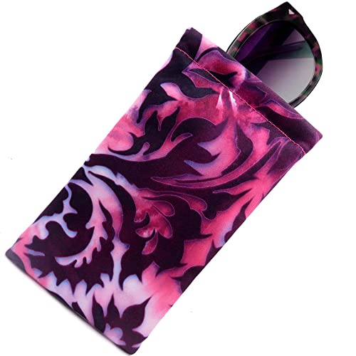 Image of Soft Sunglasses case | Large Glasses Case Holder - Eyeglass Pouch Squeeze Top | Glasses pouch Lightweight Extra Layers