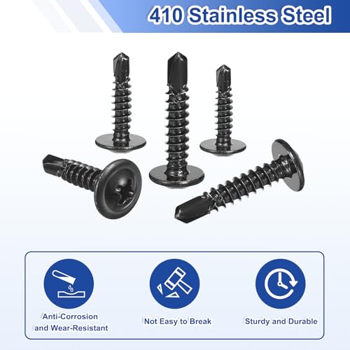 Tornillos autorroscantes 250 unidades 8x1/2 acero inoxidable miniatura 4