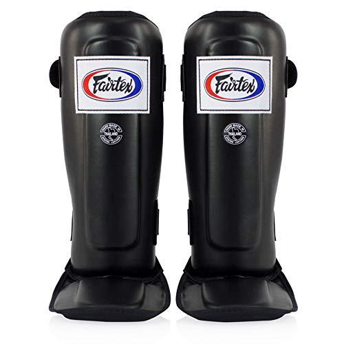 Protège-tibias Fairtex SP3 Noir avec double rembourrage de protection premium