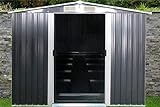 Metal Garden Shed with Internal Base Size (Grey Width 7Ft 9" by Depth 9Ft 11")