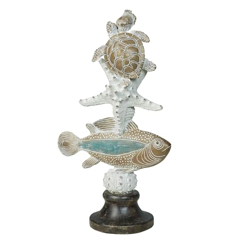 Escultura de Mesa Tótem Tortuga y Pez
