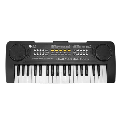 37 Key Portable Electronic Piano Keyboard, Multifunctional Music Toy for Kids Educational Instrument with Microphone, for Boys Girls