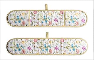 Amazon Brand - UMI Florals - Floral Charm Double Oven Glove Outer 100% Cotton and Inner 100% Polyester 18 cm by 89 cm