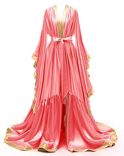 Bridal Robes for Bride Long Plus Size Silk Satin Bridesmaid Wedding Robe