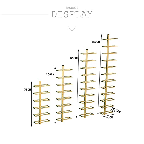Casier à vin mural vertical doré pour 12 bouteilles élégant et compact - 5