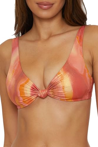 BECCA Womens Solar Energy Knot Bra Bikini Top, Adjustable, Tie Back, Swimwear Separates for Women