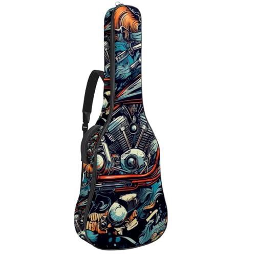 Sac de transport pour guitare acoustique résistant à l'eau et double bandoulière