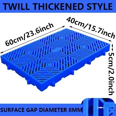 Palette en plastique emboîtable et légère structure en grille lot de 4 bleu