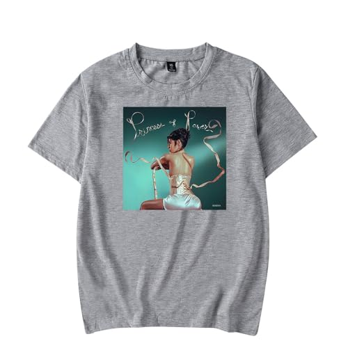 Image of Marina T-Shirt Princess of Power Album 2025 New Women Men Vintage Fashion Short Sleeve Tee (L,Grey)