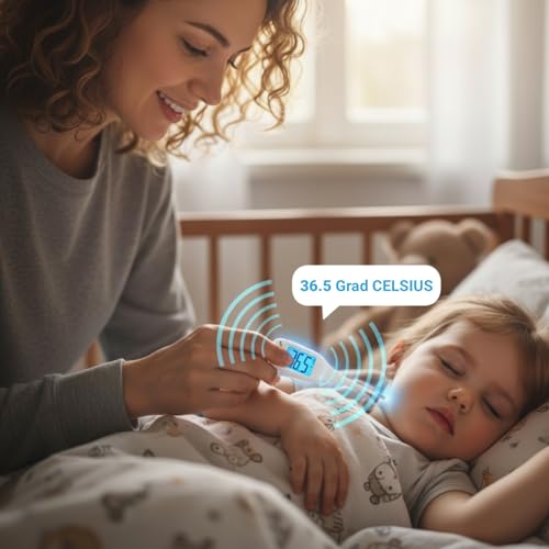 TalkJoy Sprechendes Fieberthermometer, Thermometer mit Sprachausgabe, sagt Temperatur an, ideal für...