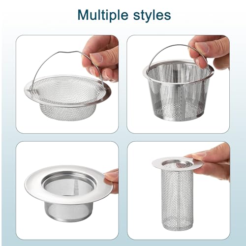 Colador para fregadero de cocina de acero inoxidable uxcell 2 pzas miniatura 5