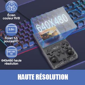 Console de jeu portable R36S, 1 console de jeu contient 40 000 jeux rétro, équipée d Console de jeu portable R36S, 1 console de jeu contient 40 000 jeux rétro, équipée d