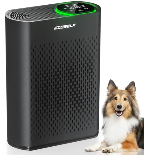 powerful air purifiers for home large room up to 2400 ft with air quality monitor 20db sleep mode air purifier for bedroom office living room hap602 black