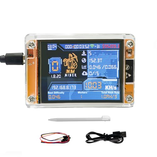 Crypto Lucky Bitcoin Miner One Shot BTC Solo Lottery Miner with Mini 2.8in Smart Display 1010KH/s Hashrate Quiet and Easy to Set up DIY Crypto Mining & Education