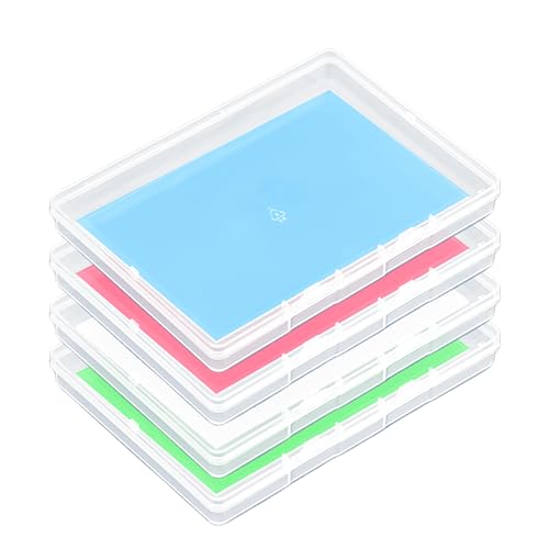 Oungy Archivboxen A4 - 6 Stück Transparente Dokumentenboxen Stapelbar