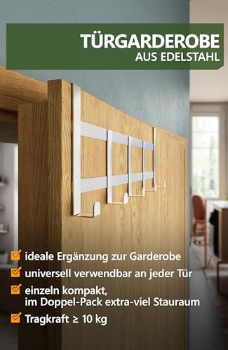 4smile Appendiabiti per porta 1.6cm, da appendere