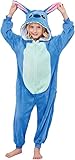 CuteCosplay Unisex Kids Onesie Animal Cosplay One-Piece Pajamas Christmas Halloween Costumes Blue