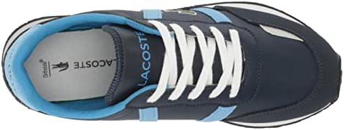 Lacoste Baby Partner Piste Sneaker, NVY/LT BLU, 5.5 US Unisex Infant | Image 4