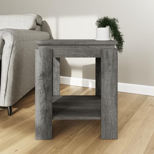 Canyon Charcoal Grey Lamp Table Wood effect side table with modern look