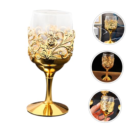 Verres à vin clairs de qualité supérieure aux reflets dorés - 5